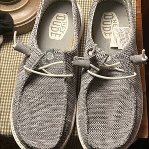 Hey Dude Men's Knit Gray Loafers